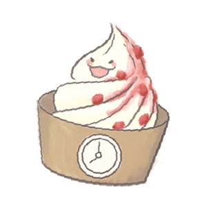 クリックをするとソフトクリームのメニューページに飛びます