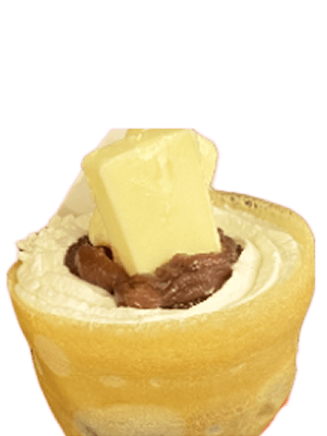 塩バターあんこクリームクレープ