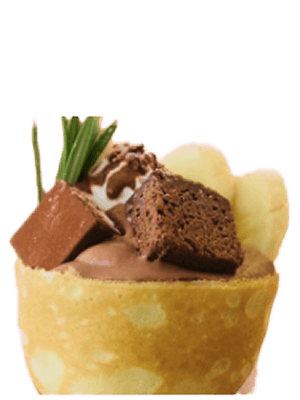 生チョコブラウニーバナナクレープ