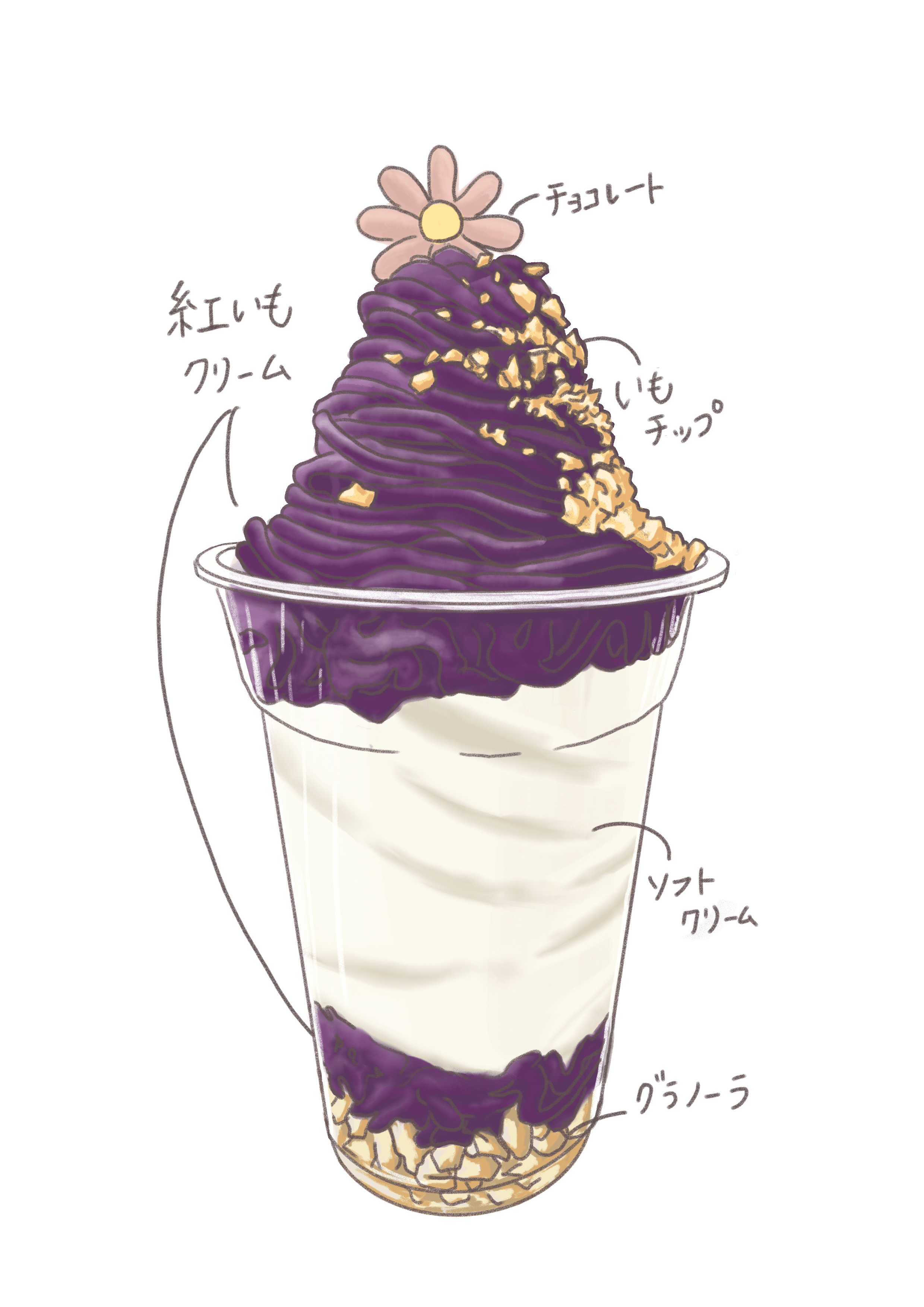 クリームブリュレのクレープ写真